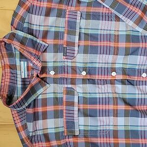 Columbia pfg omi-shade plaid fishing shirt large